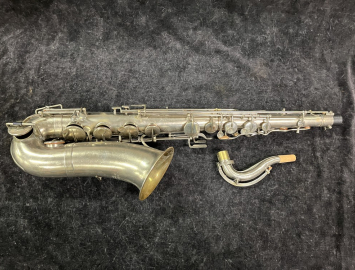 Photo 19th Century 'LAIGNEL' Silver Tenor Saxophone - Keys to Low B!